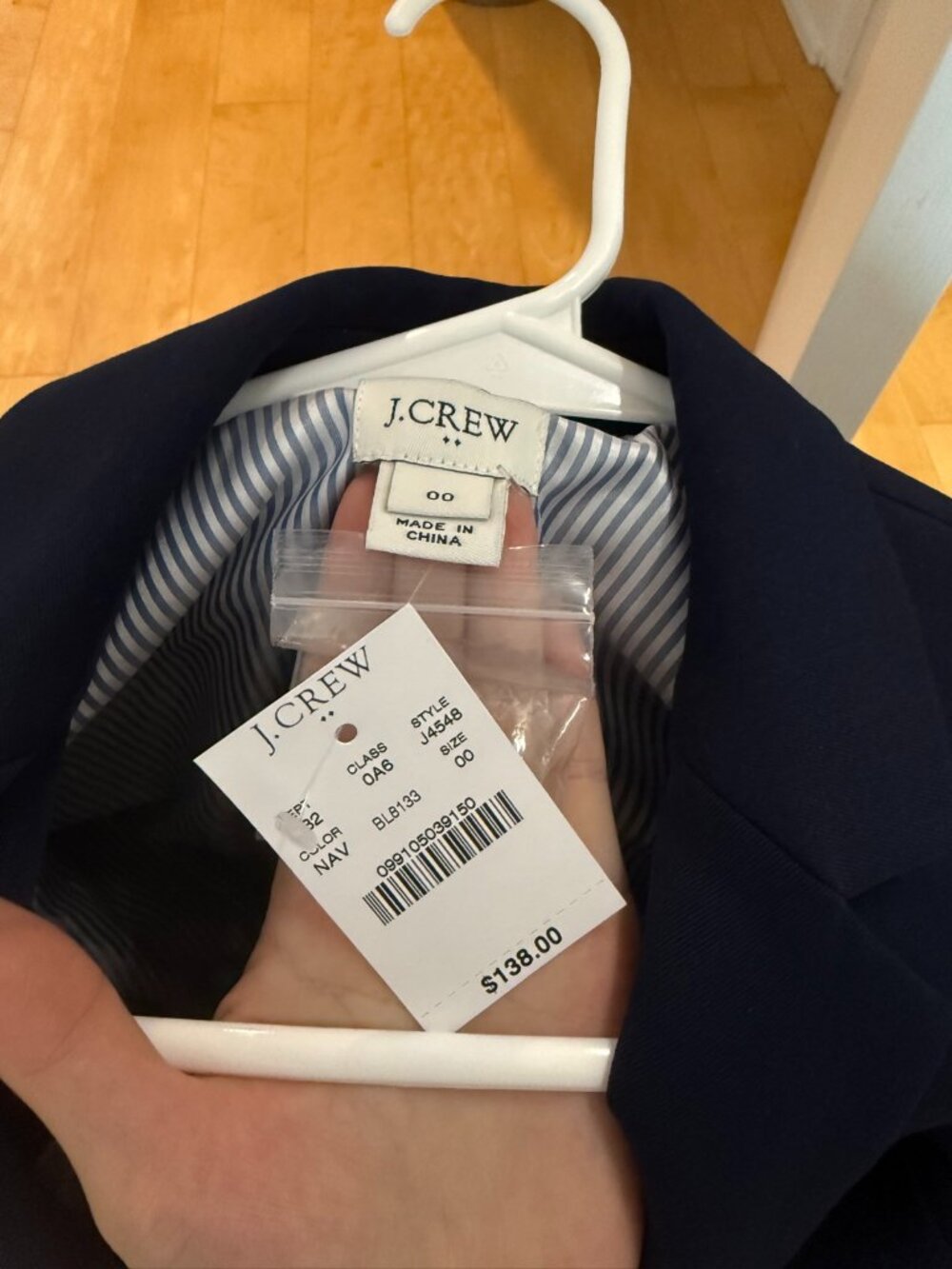 J.Crew Navy Blazer - Size 00, New With Tags ($138 retail)